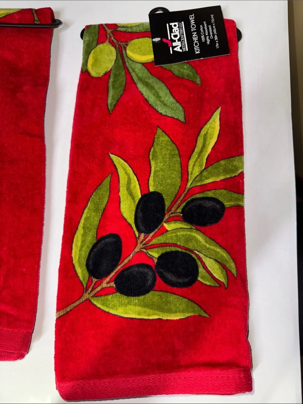 All-Clad 100% Cotton Tuscan Olive Oversized 17”x 30” Kitchen Towels (Set Of 2)